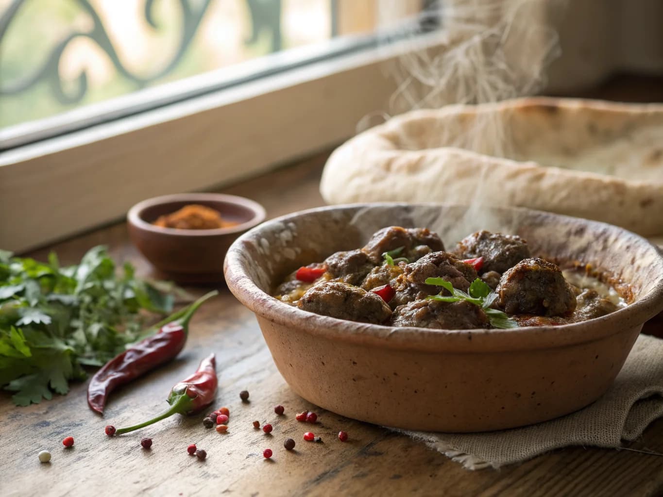 Lebanese Arayes with Beef Kefta and Sumac