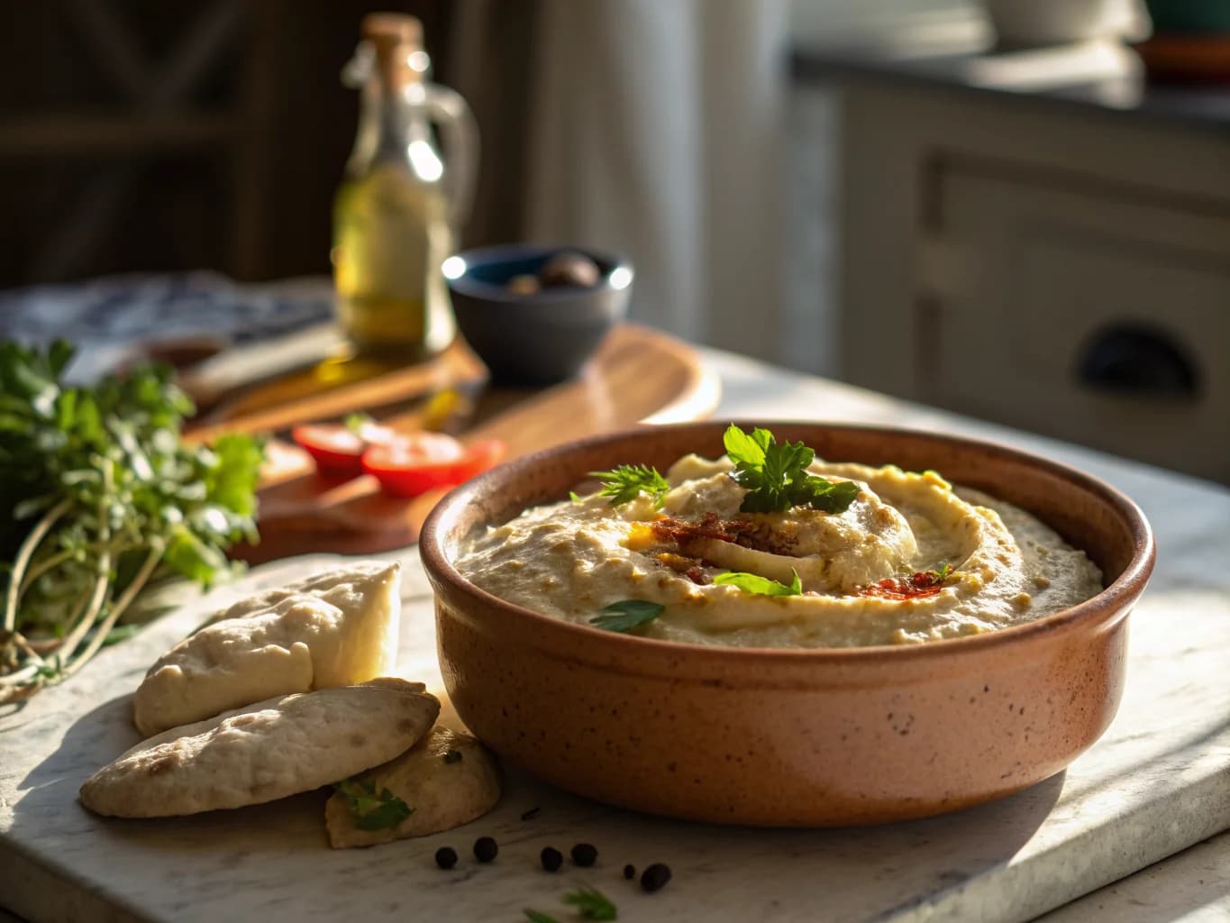 Egyptian Baba Ghanoush with Sesame Cream