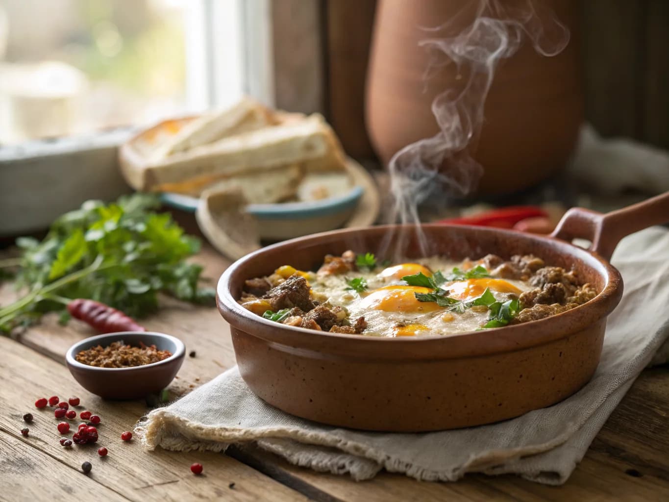 Algerian Bourek with Minced Meat and Eggs