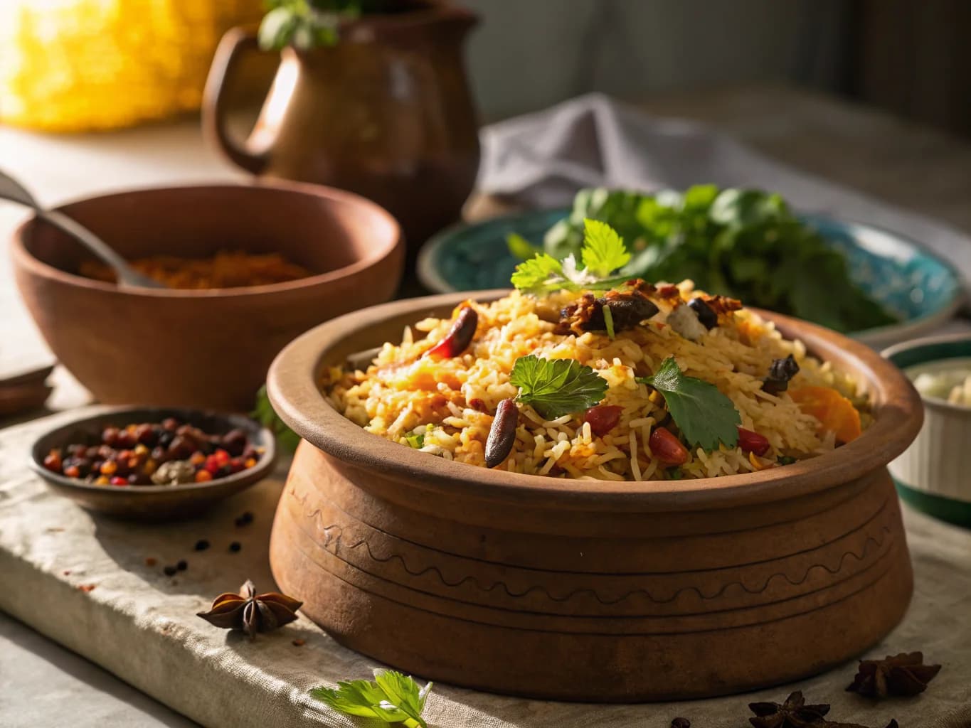 Festive Lebanese Vegetable Biryani with Spices