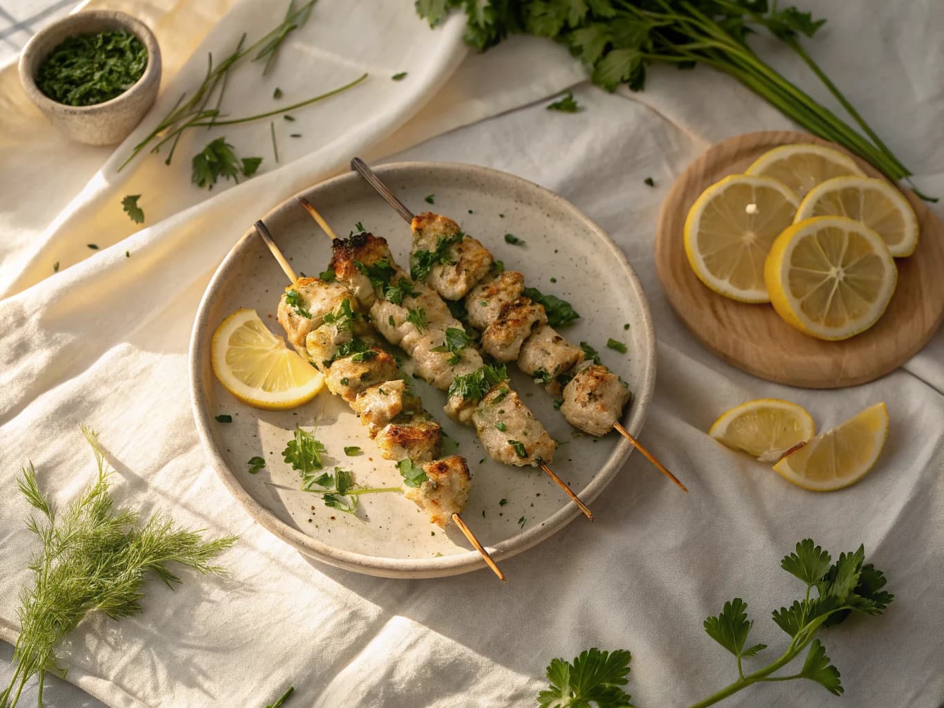 Lemon and Herb Chicken Skewers (Spiedini di Pollo)