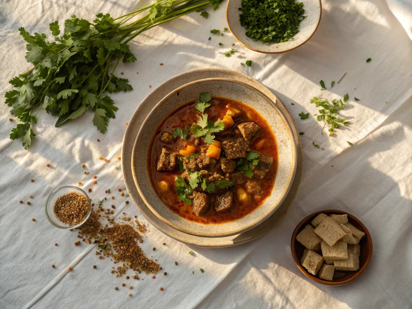 Algerian Chorba Frik with Lamb and Spices