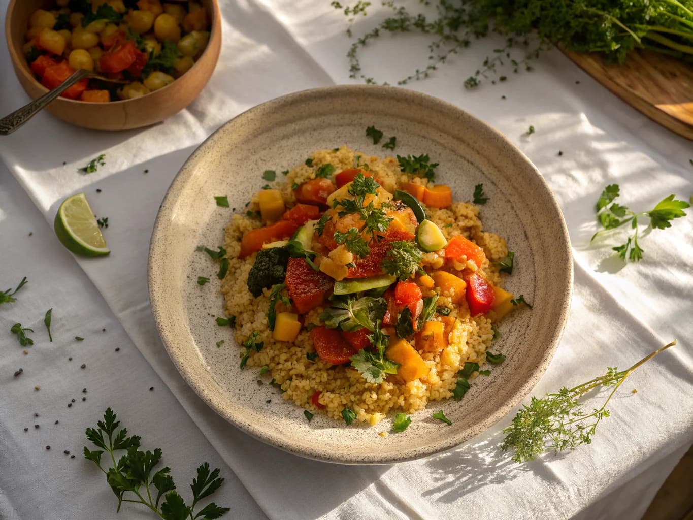 Moroccan Couscous with Seasonal Vegetables
