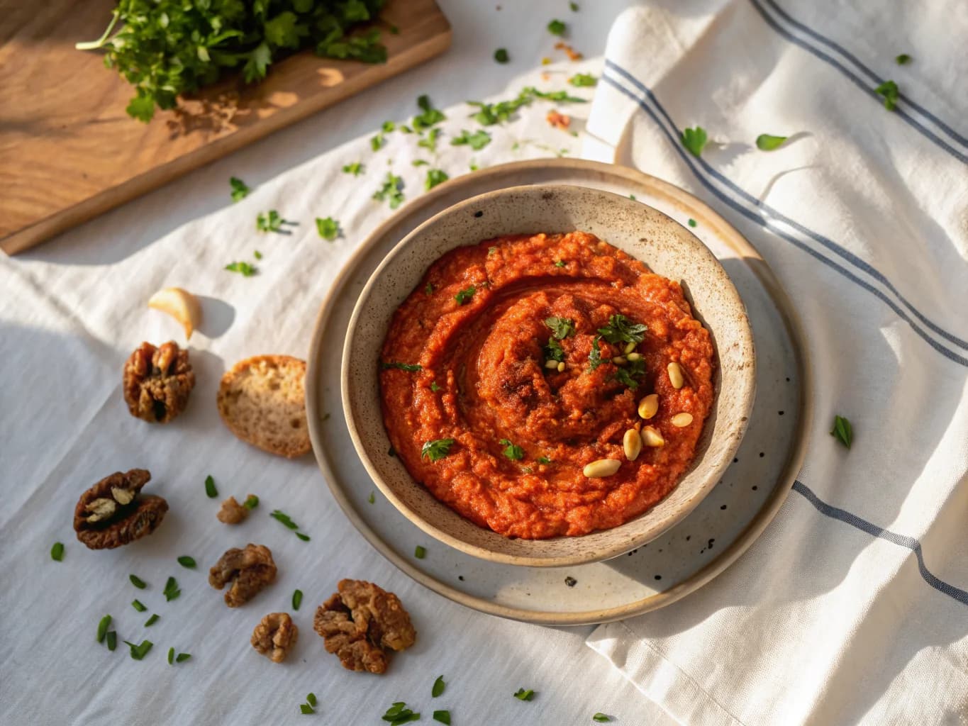 Turkish Red Pepper and Walnut Dip (Muhammara)
