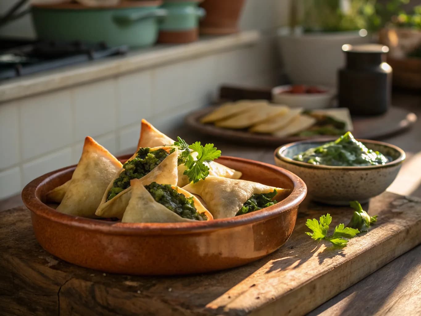 Spinach Fatayer (Lebanese Spinach Pies)