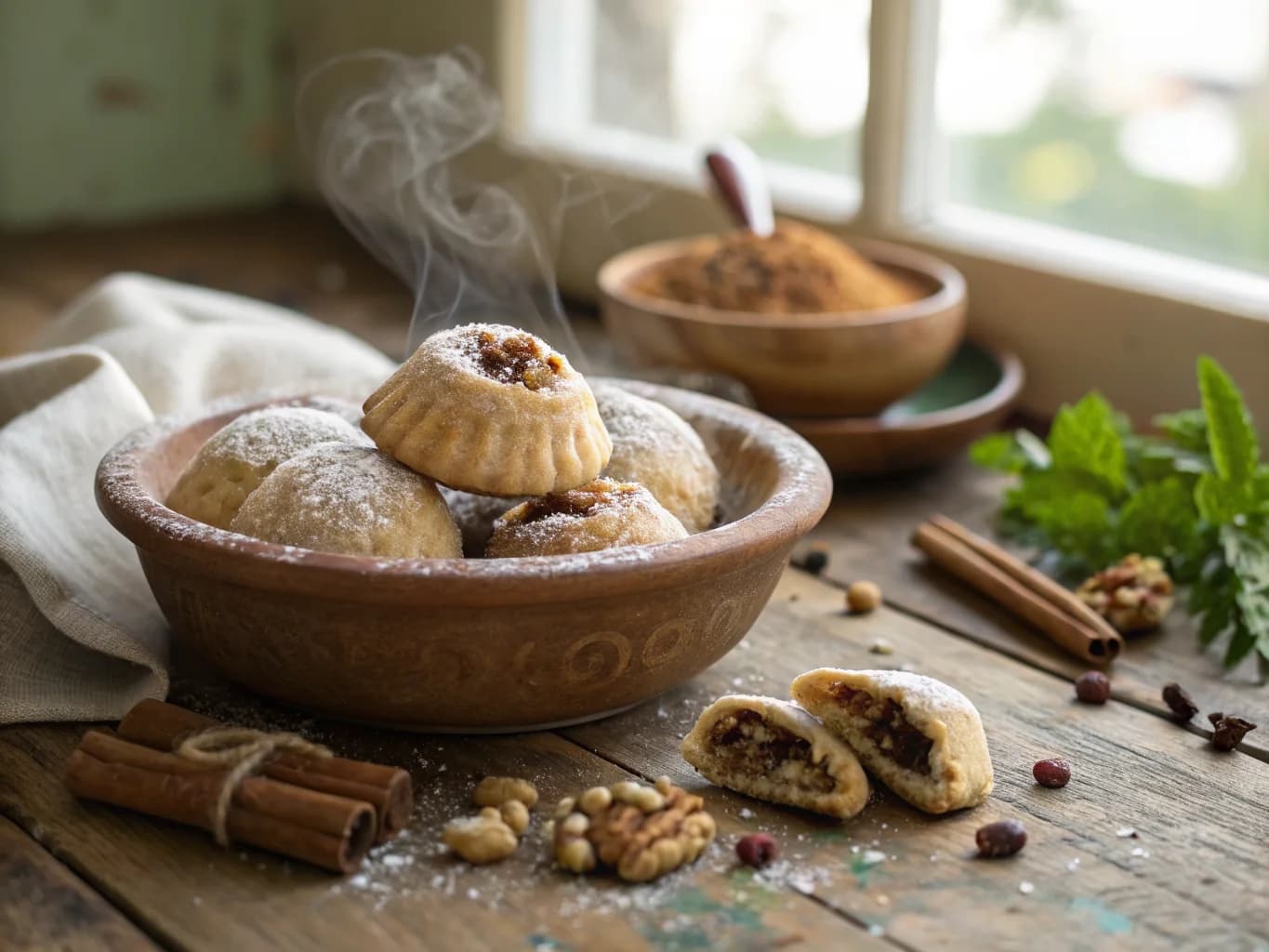 Lebanese Maamoul with Dates and Walnuts