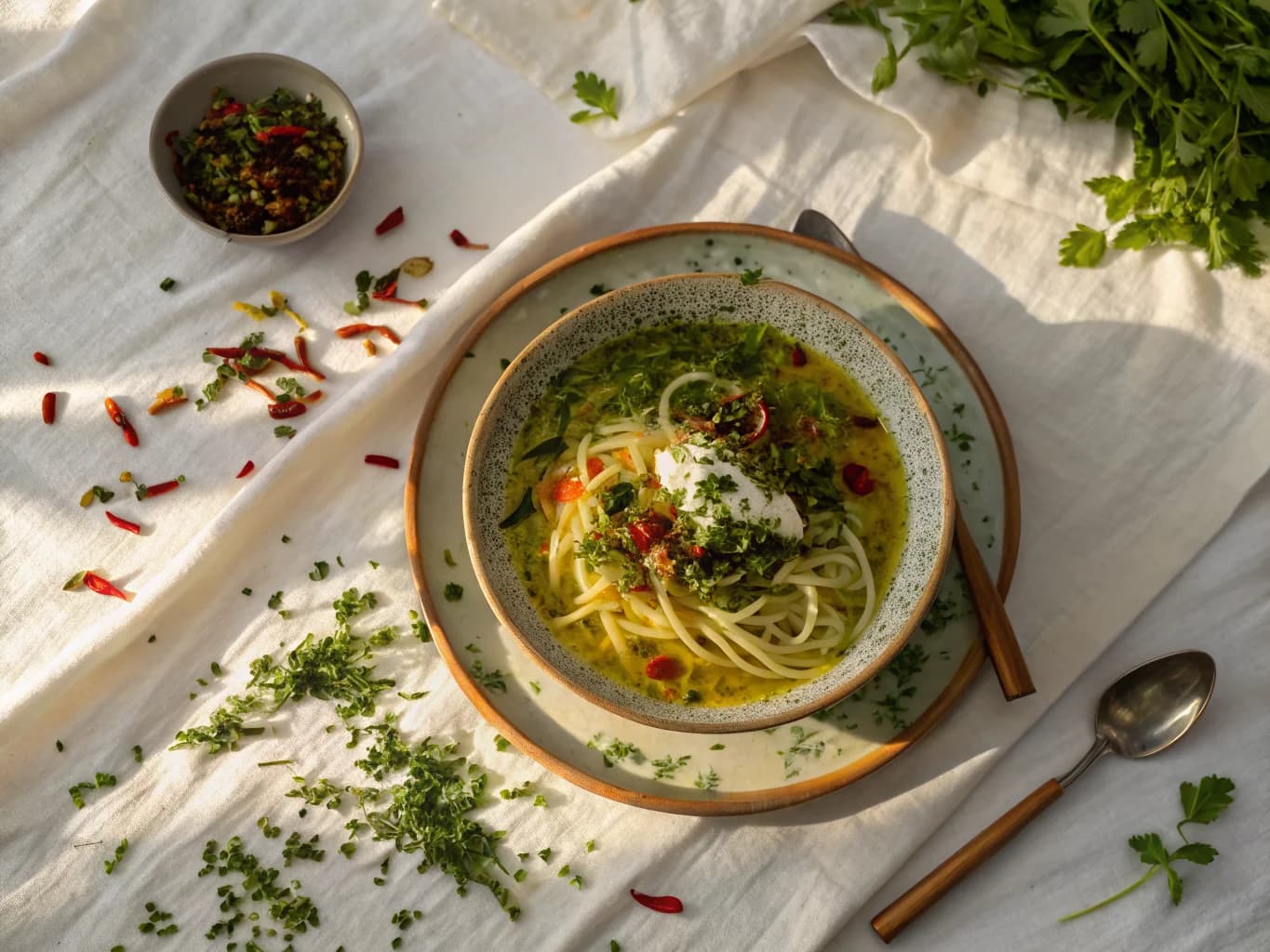 Persian Herb and Yogurt Noodle Soup (Ash-e Reshteh)