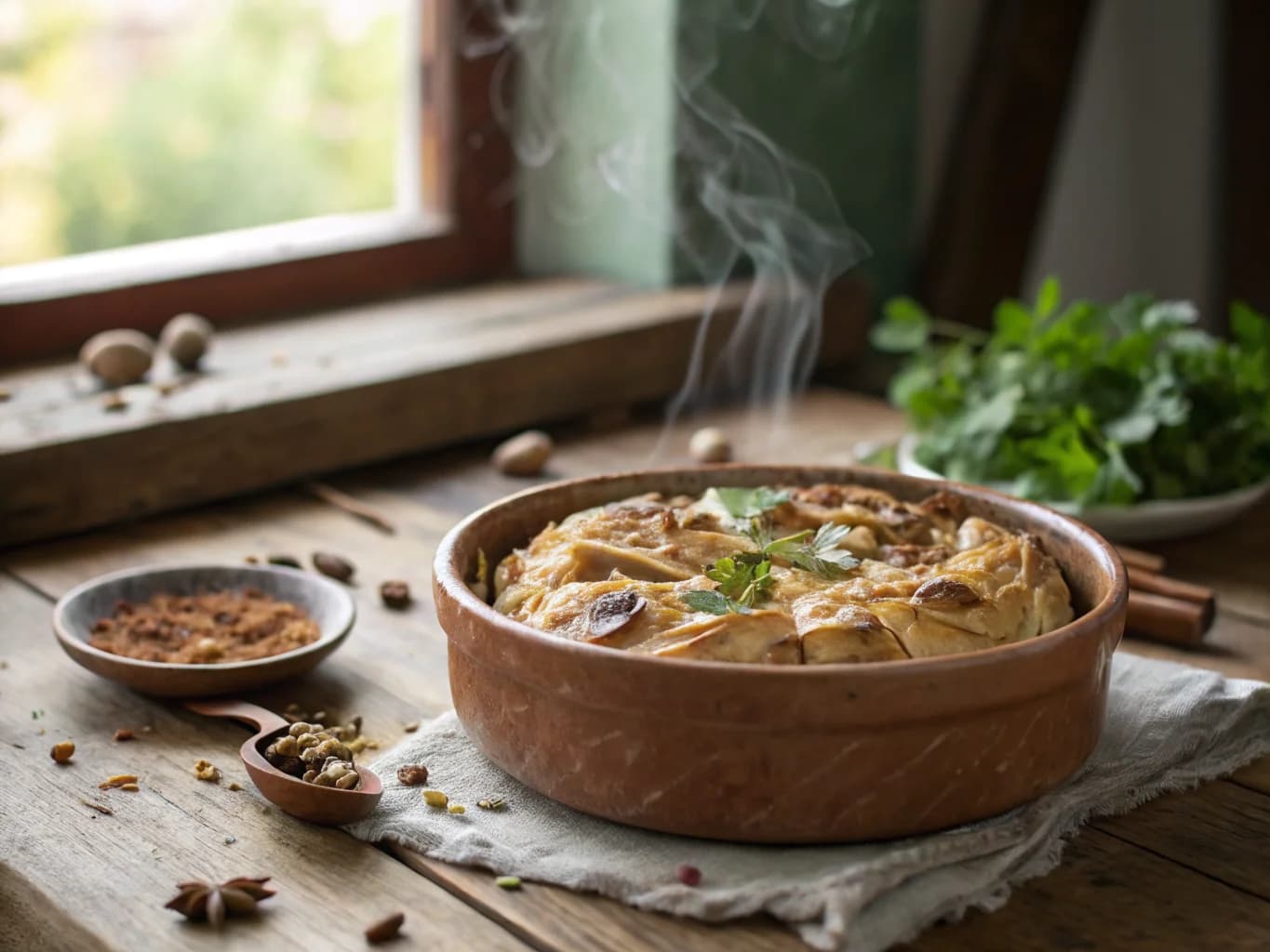 Chicken and Almond Pastilla