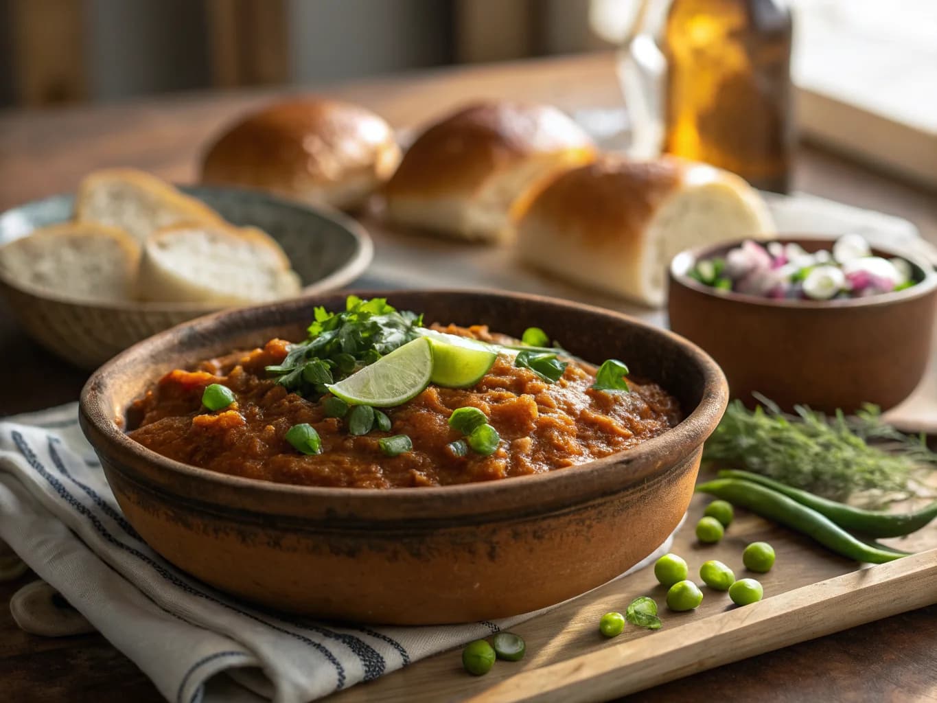 Pav Bhaji aux Épices Douces et Légumes Printaniers