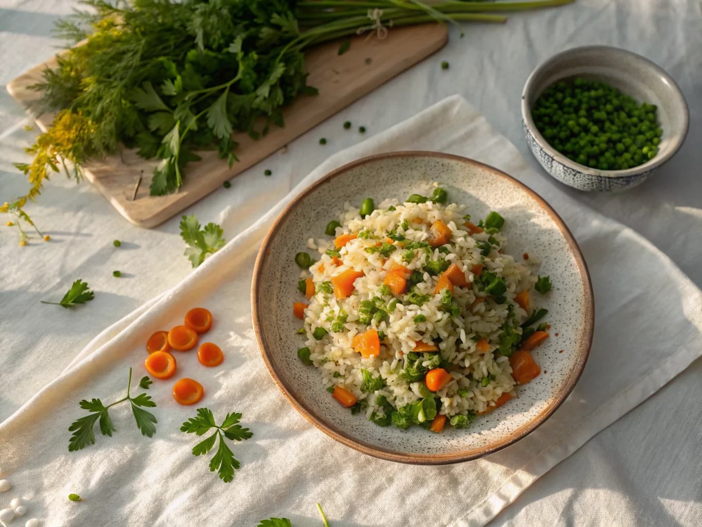 Pea and Carrot Pilaf (Bezelyeli Pilav)