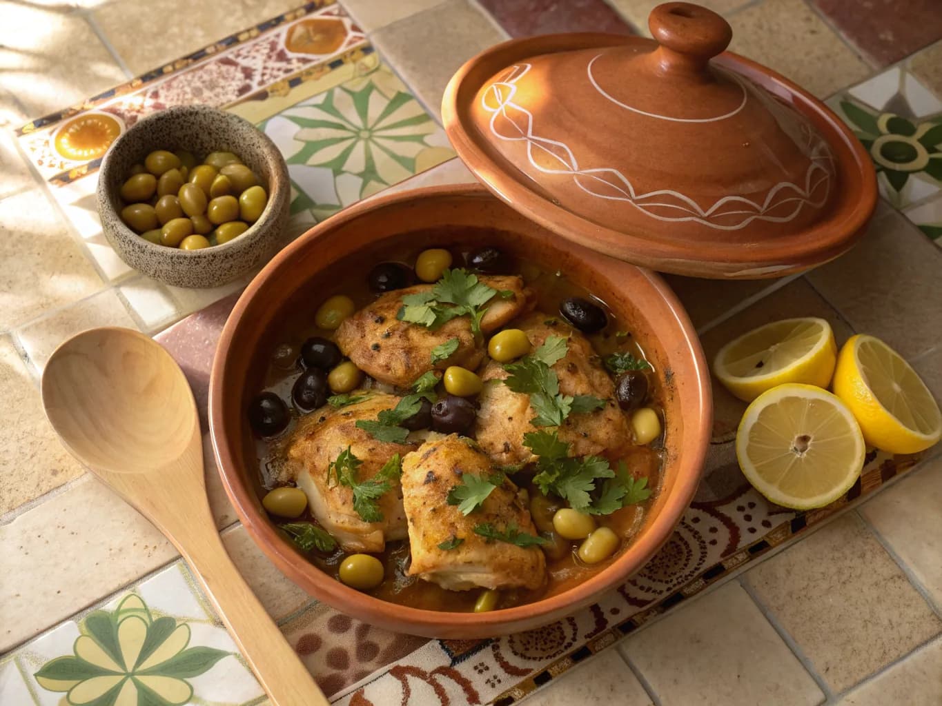 Chicken with Olives and Preserved Lemon (Oriental Tagine)