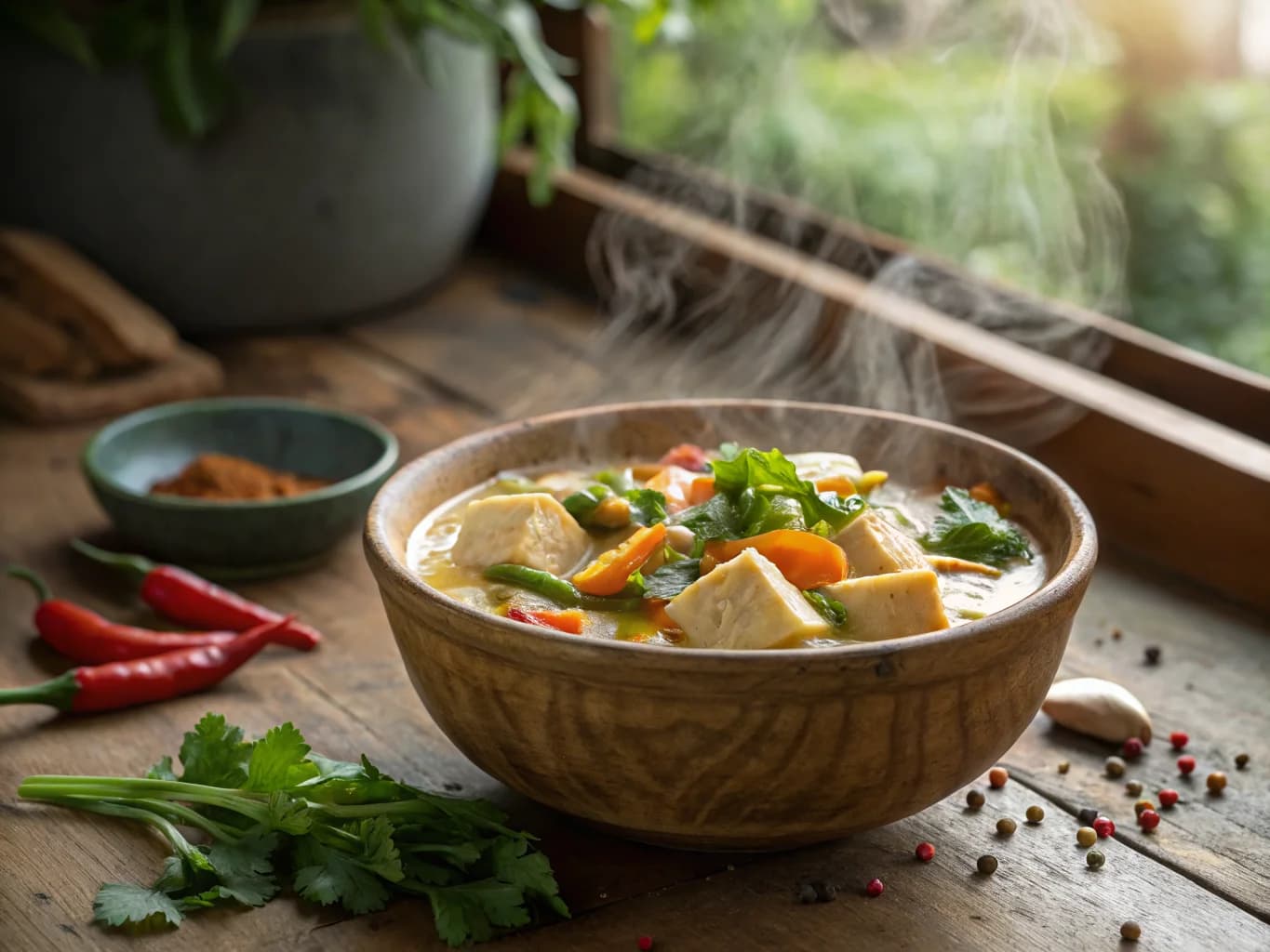 Asian Tofu and Vegetable Stew with Coconut Milk
