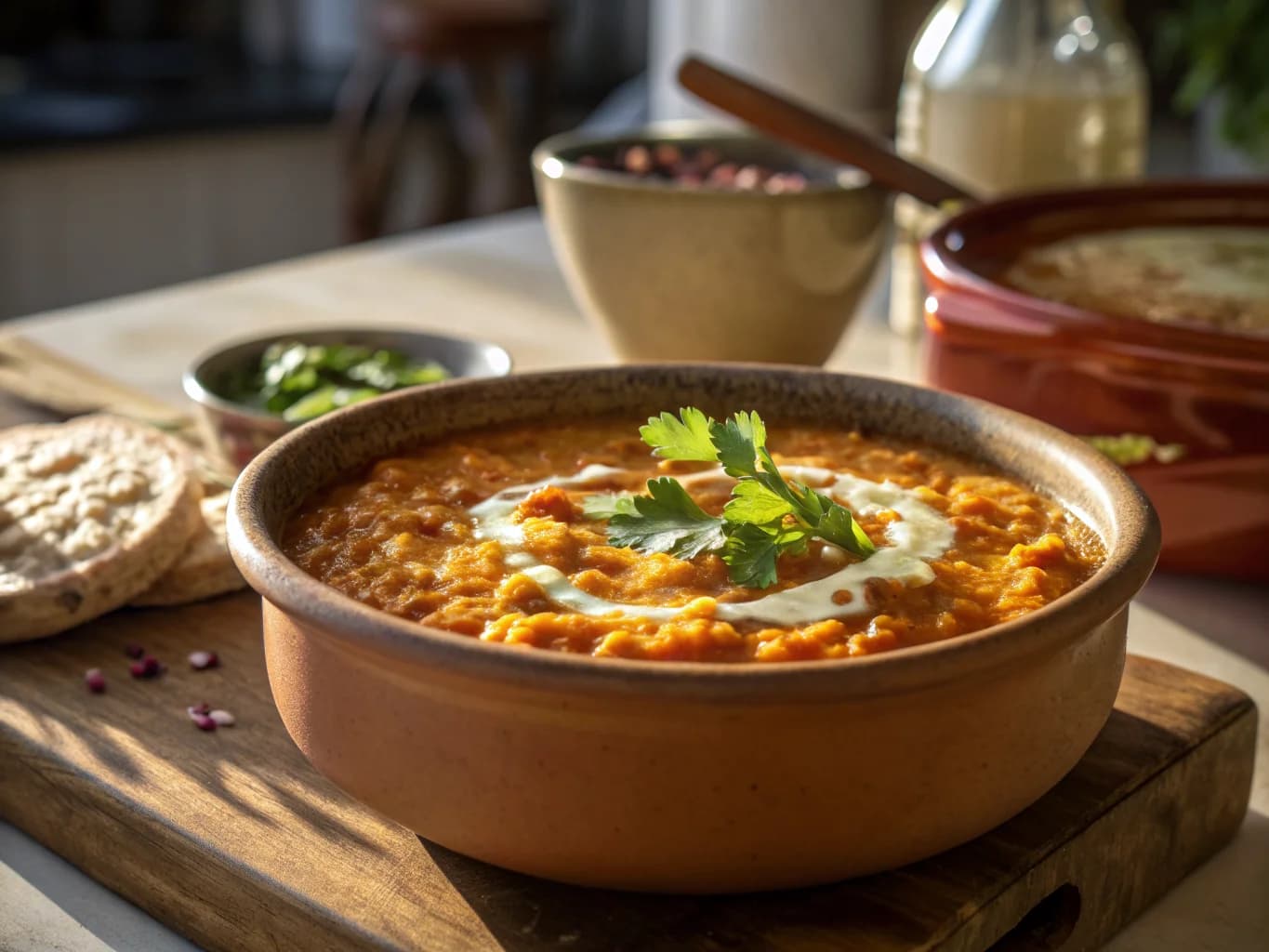 Red Lentil Stew with Curry and Coconut Milk
