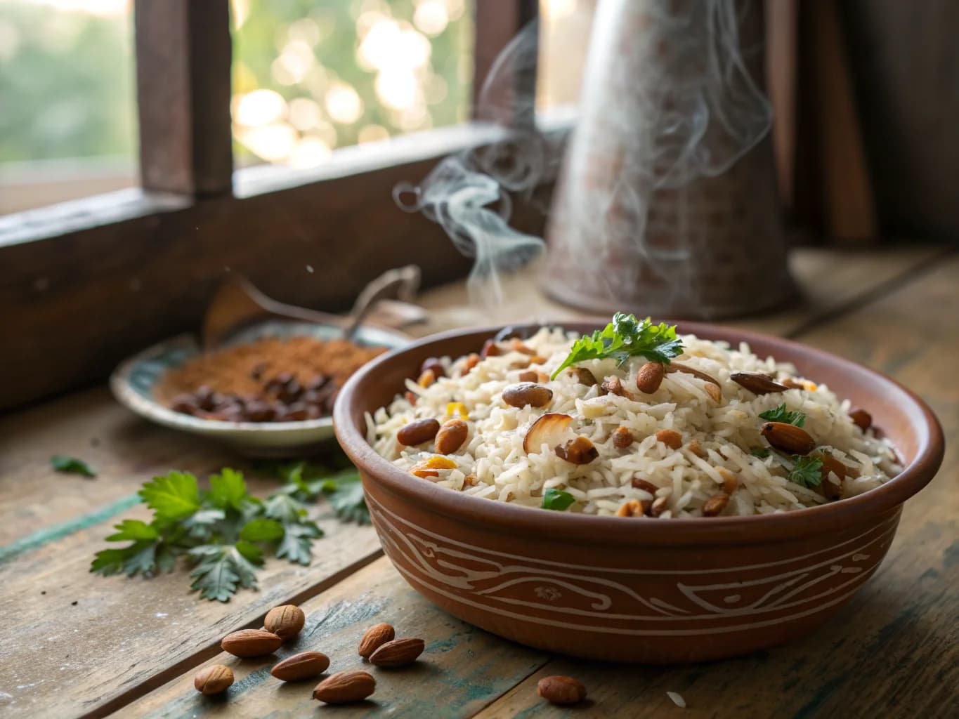 Lebanese Rice with Vermicelli and Almonds (Riz bi Cha'riyeh)