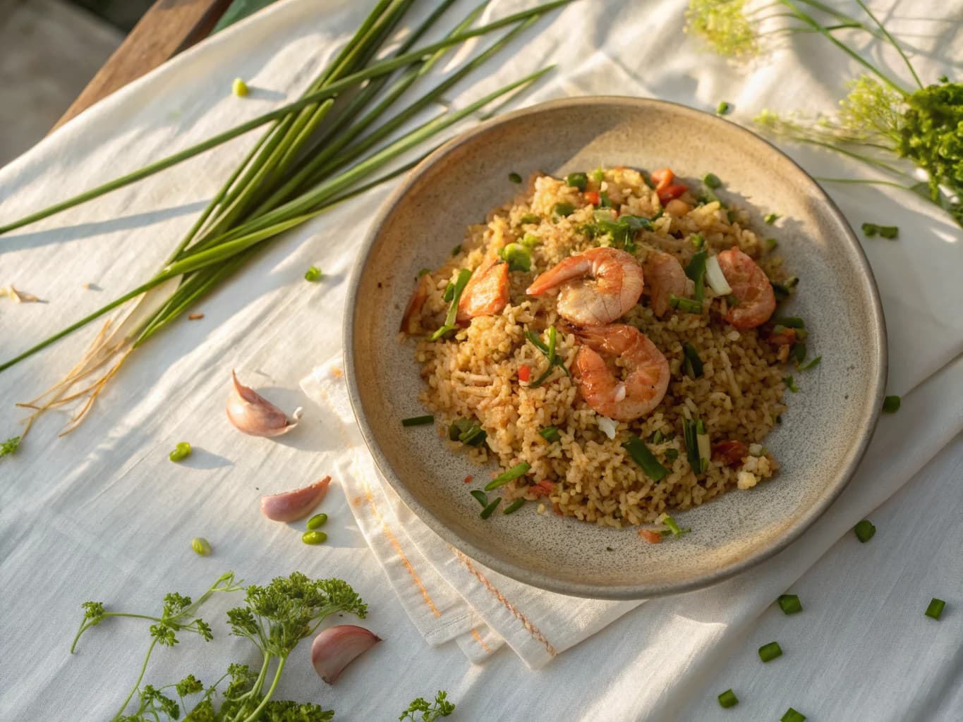 Fried Rice with Seafood and Lemongrass