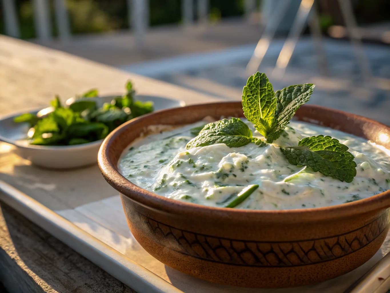 Cacık Sauce (Turkish Tzatziki with Cucumber and Mint)