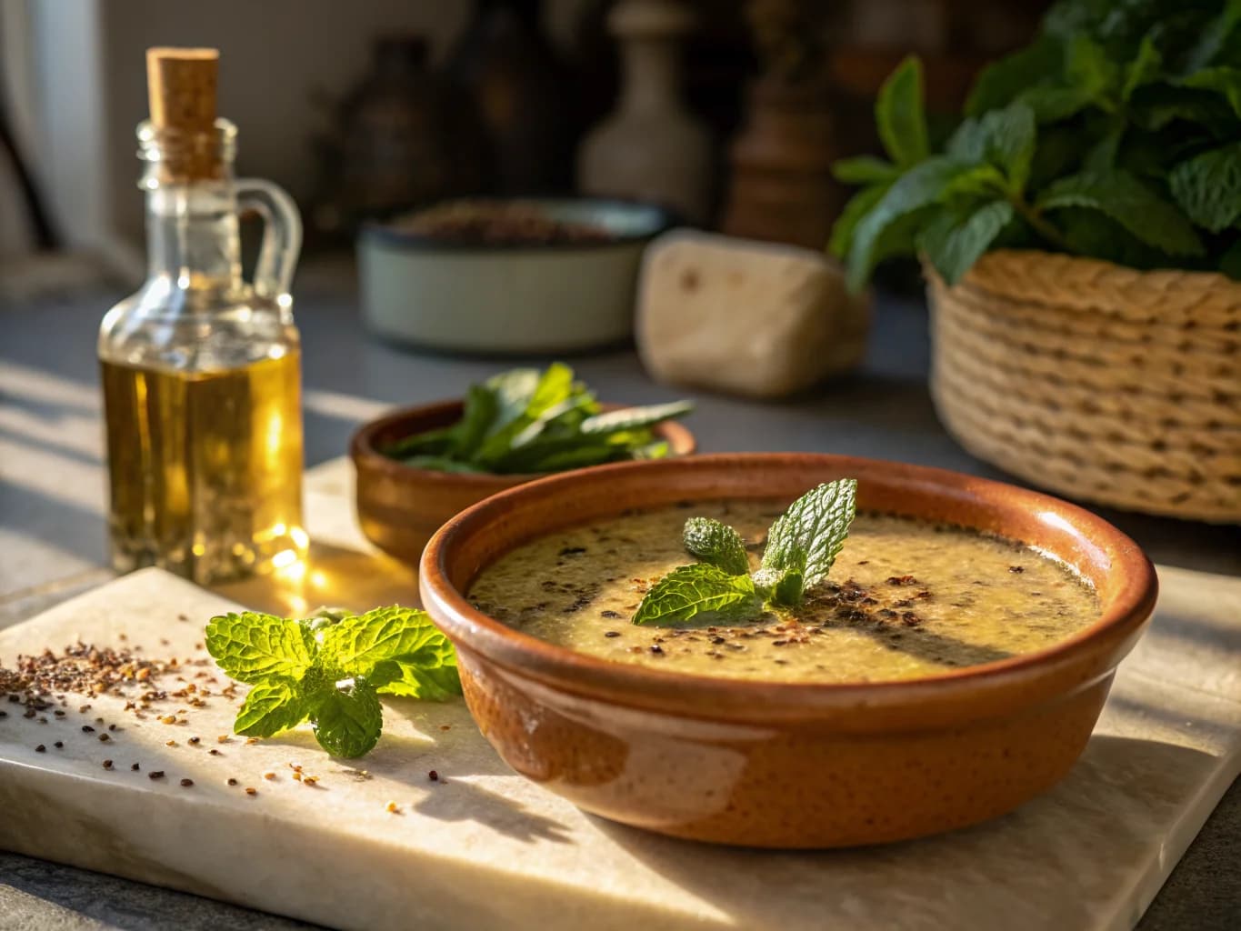 Turkish Sesame and Mint Sauce (Tahinli Naneli Sos)