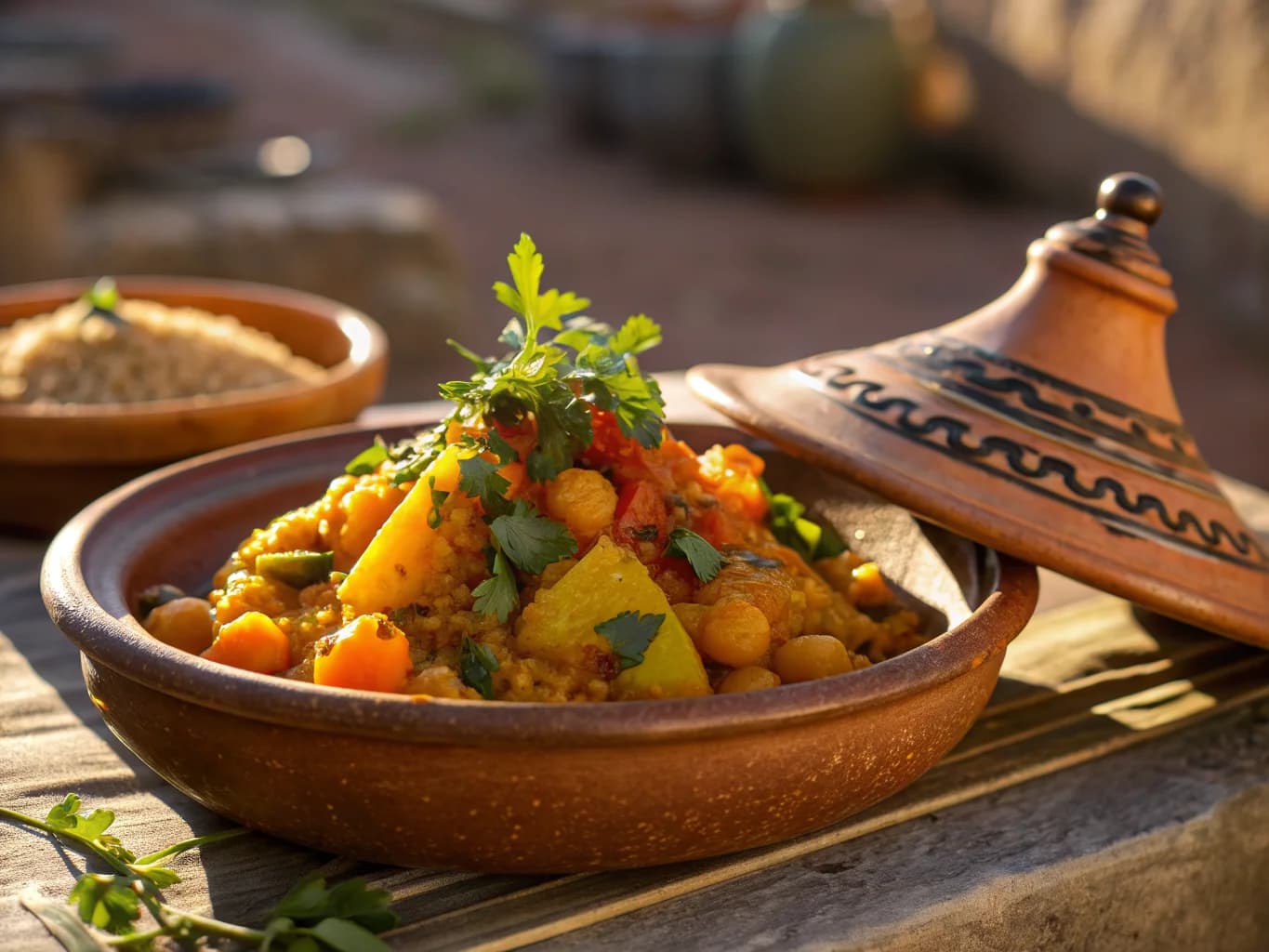 Moroccan Vegetable Tagine with Saffron and Preserved Lemon