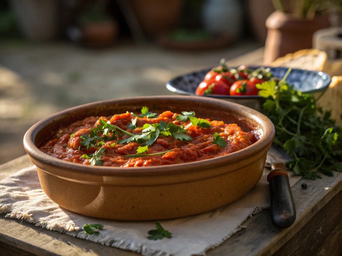 Moroccan Taktouka — Roasted Pepper and Tomato Dip
