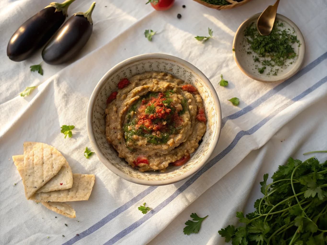 Lebanese Baba Ghanoush (Eggplant Caviar)