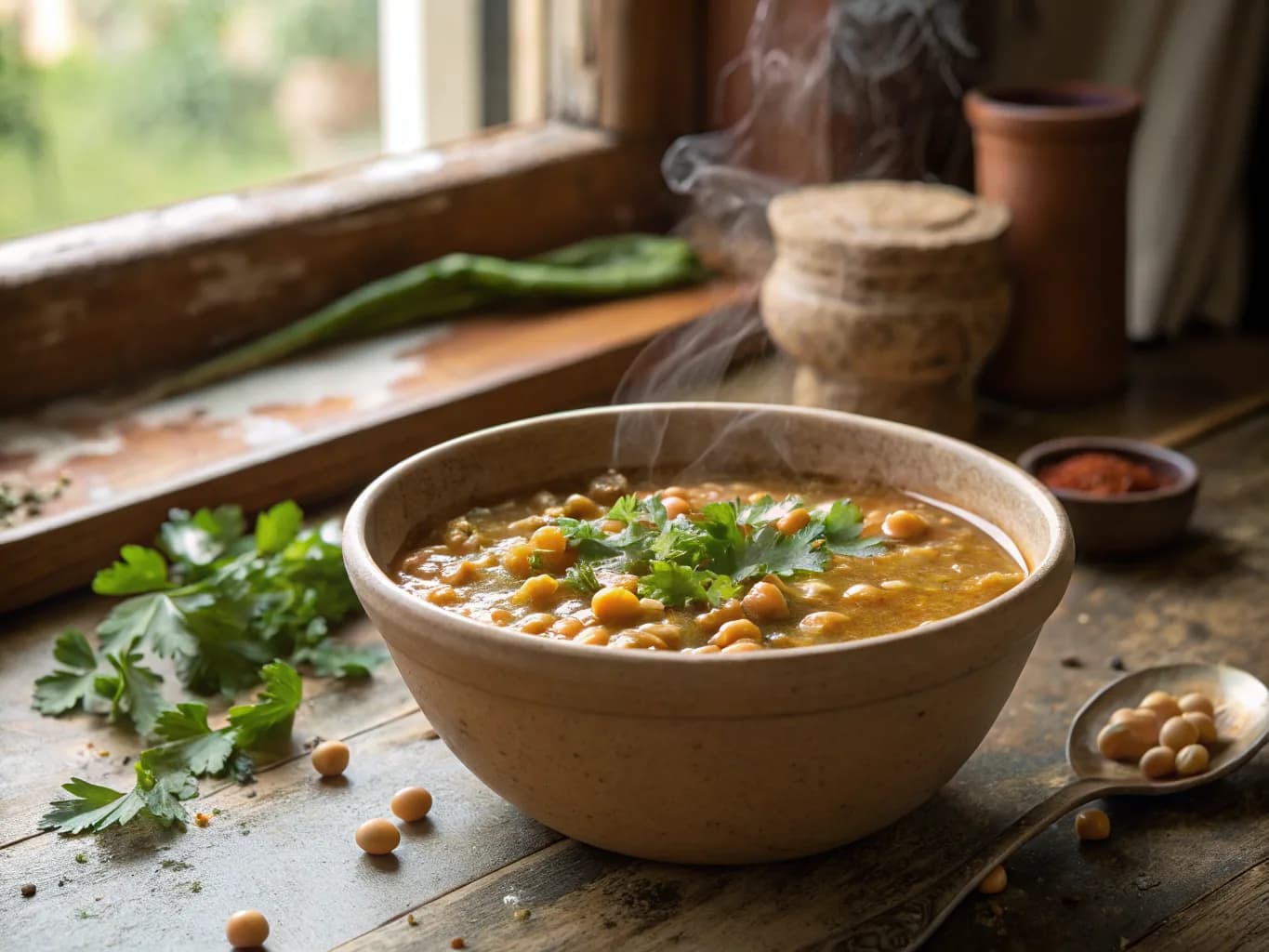 Moroccan Bissara (Dried Fava Bean Soup)