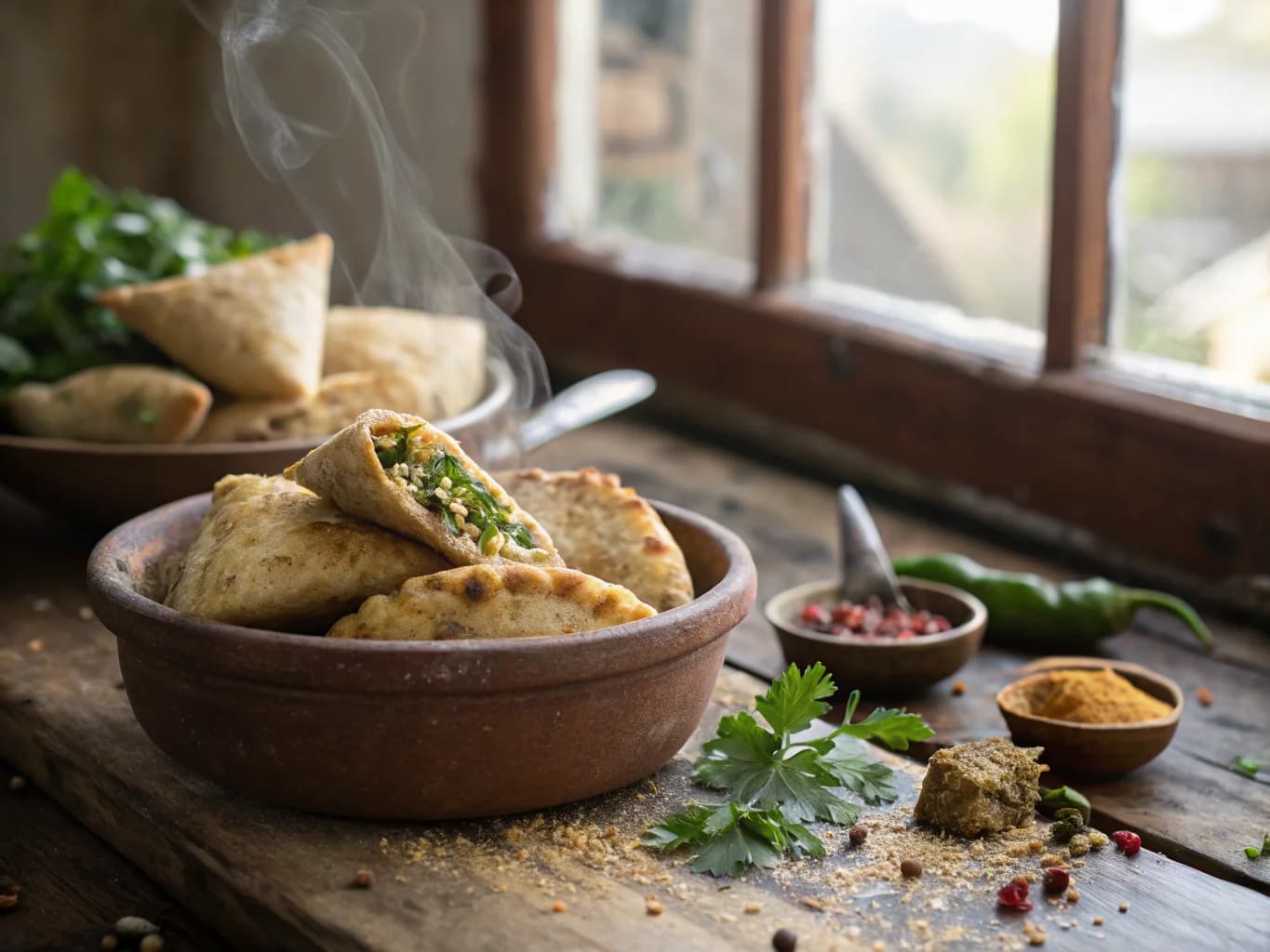 Vegetable and Spice Briouates (Savory Moroccan Pastries)