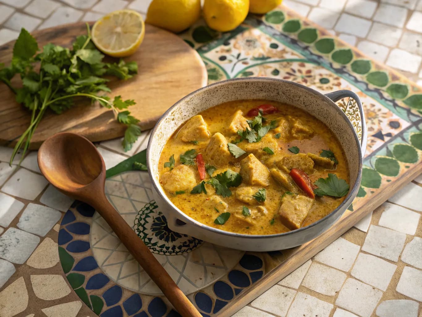 Chicken Curry with Coconut Milk and Indian Spices