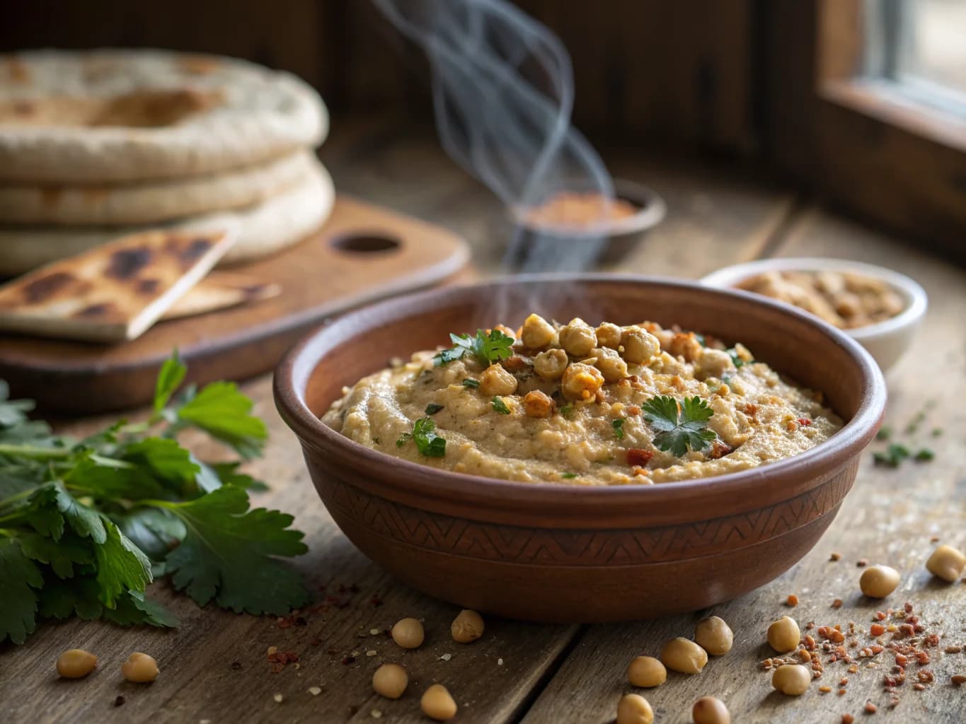 Dukkah with Dried Fava Beans (Egyptian Spice Dip with Hazelnuts)