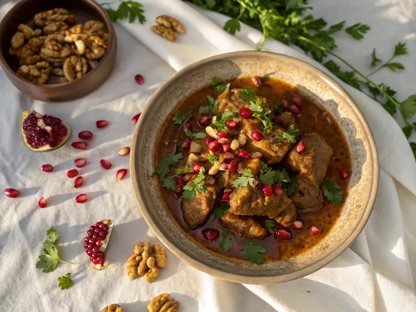 Khoresht-e Fesenjan (Persian Chicken Stew with Walnuts and Pomegranate)