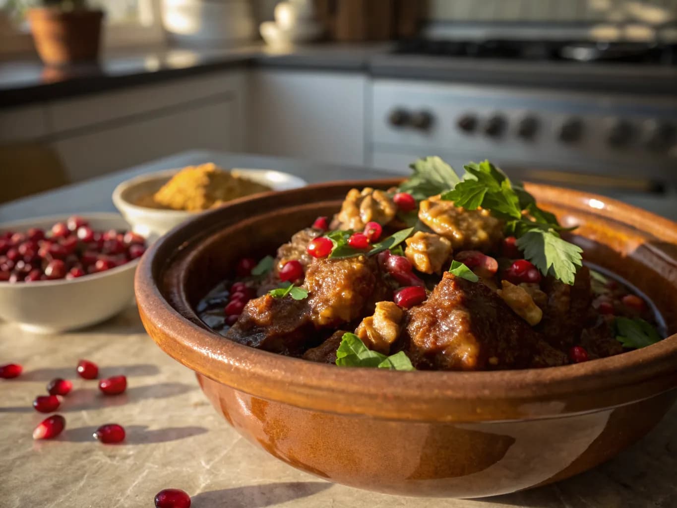Khoresht-e Fessenjan (Persian Pomegranate and Walnut Stew)