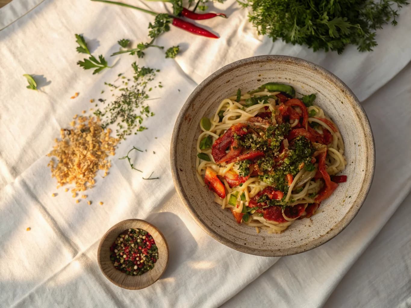 Lebanese Noodles with Vegetables and Sumac (Riz bi Shu’ariyya revisited)