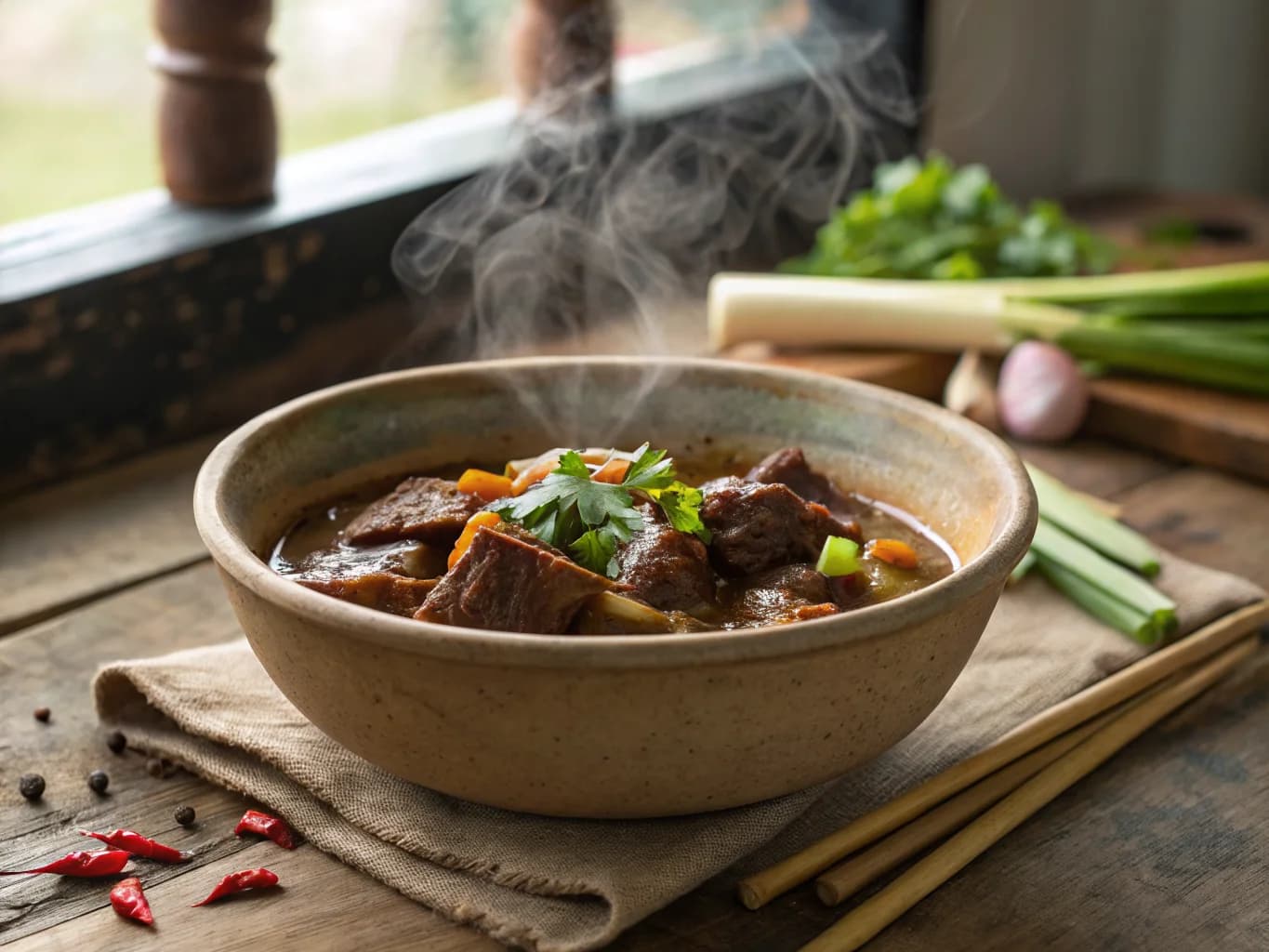Asian Beef Stew with Lemongrass and Coconut Milk