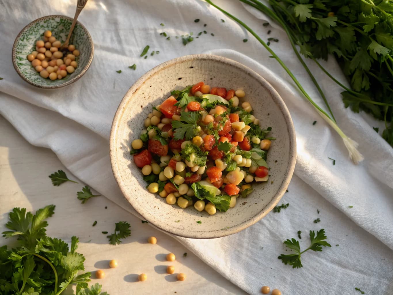 Algerian Chickpea and Crunchy Vegetable Salad