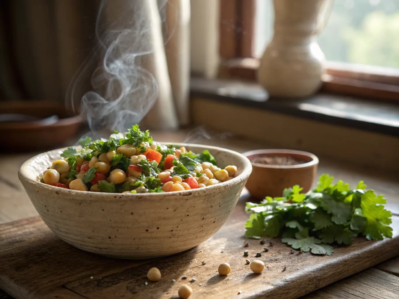 Egyptian Chickpea and Coriander Salad