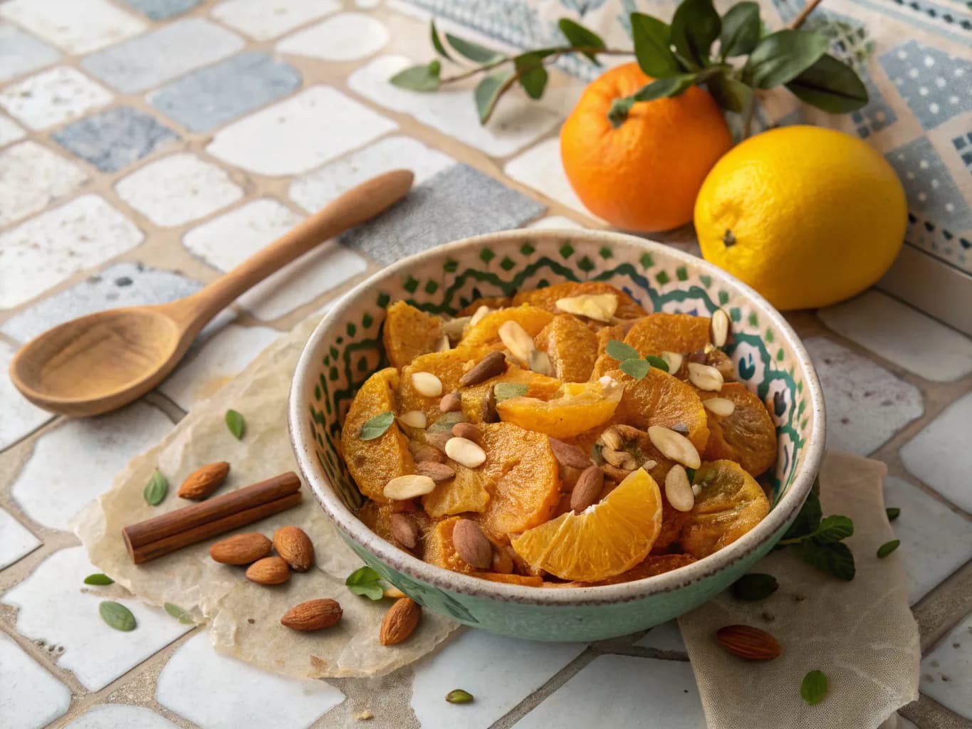 Moroccan Orange Salad with Cinnamon and Almonds