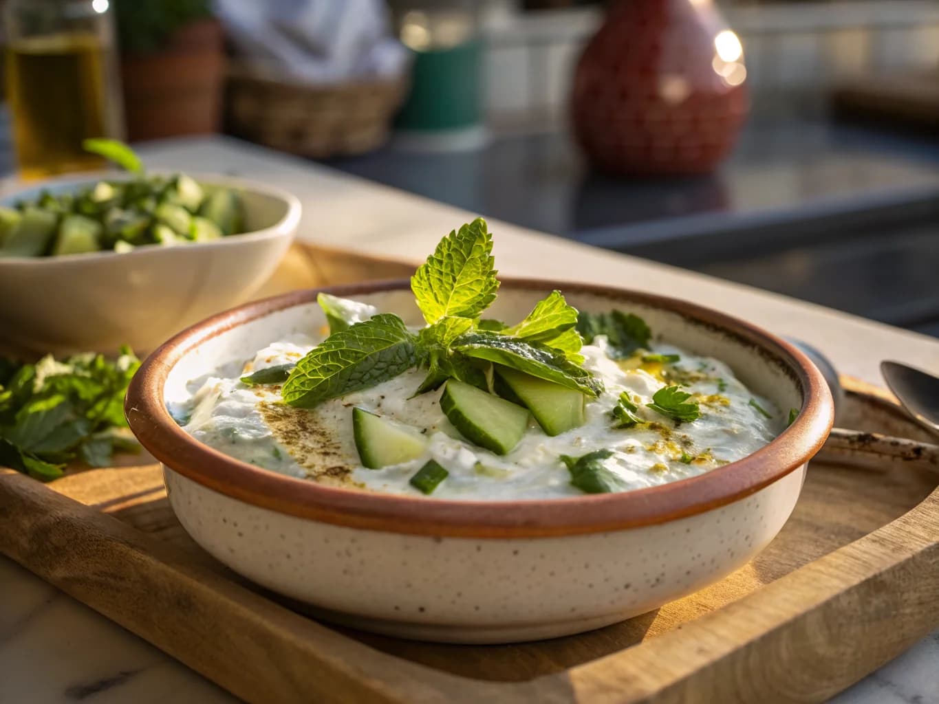 Persian Cucumber, Mint and Yogurt Salad (Mast-o-Khiar)