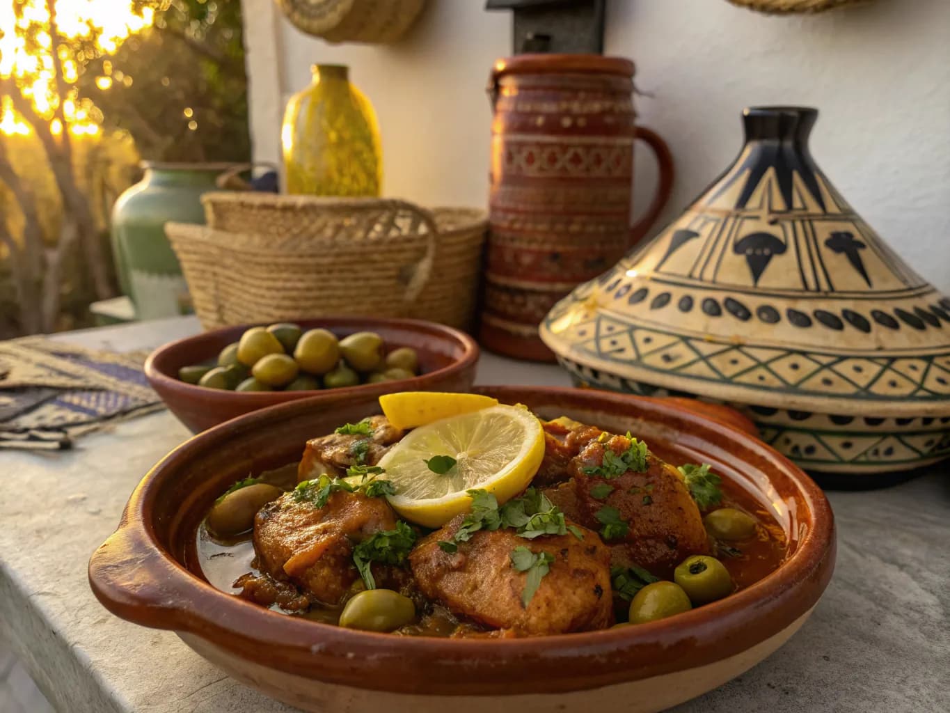 Chicken Tagine with Lemon and Olives