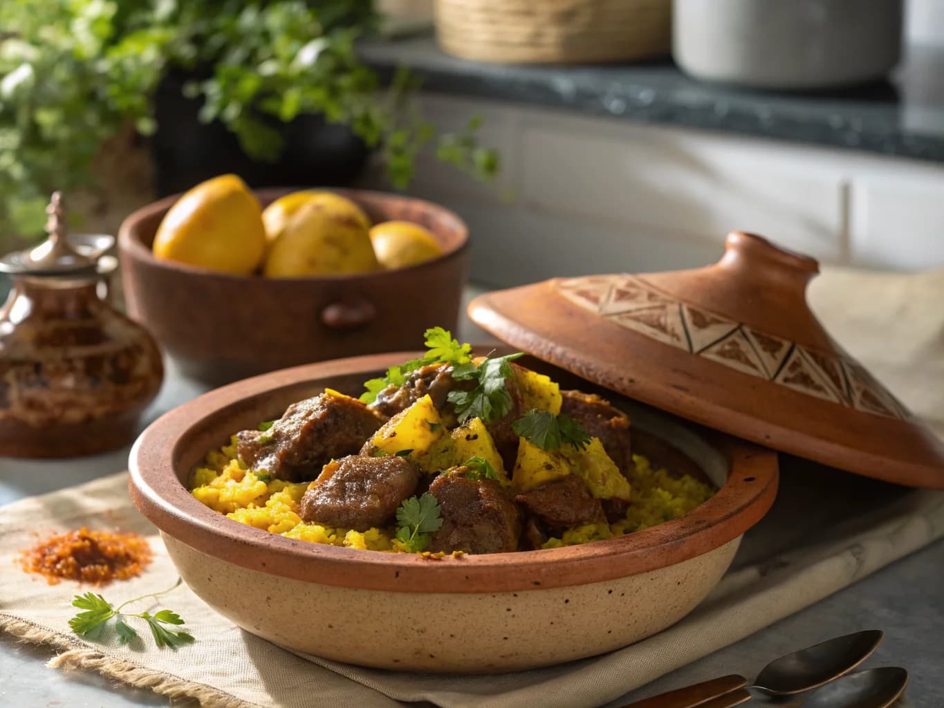 Persian Lamb Tajine with Saffron and Preserved Lemons (Khoresht-e Karafs)