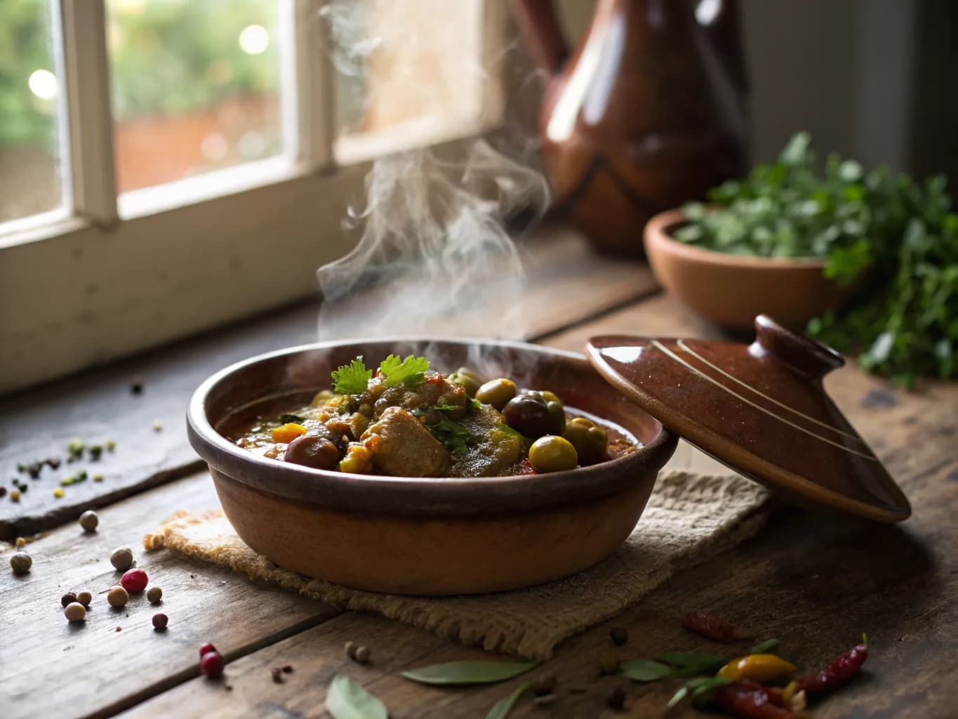 Tajine Zitoun (Olive and Chicken Tagine)