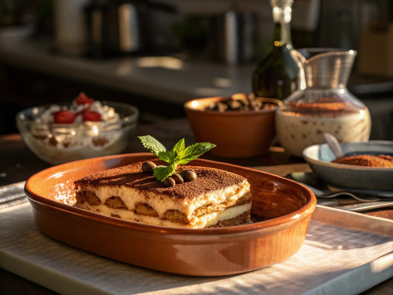 Classic Italian Tiramisu with Coffee