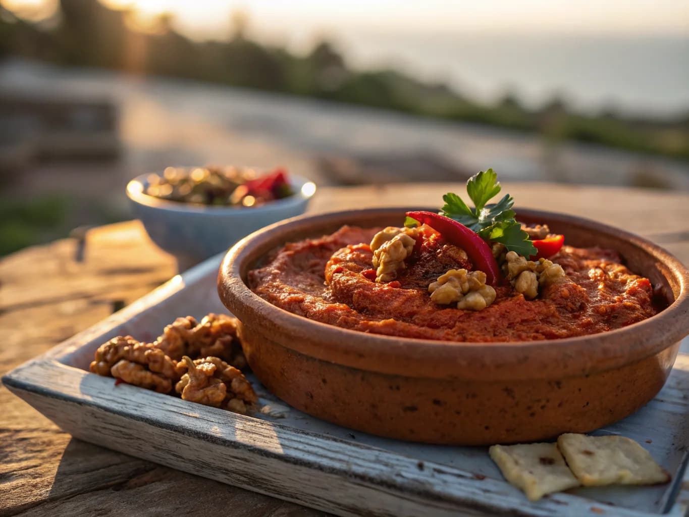 Lebanese Red Pepper and Walnut Dip (Muhammara)