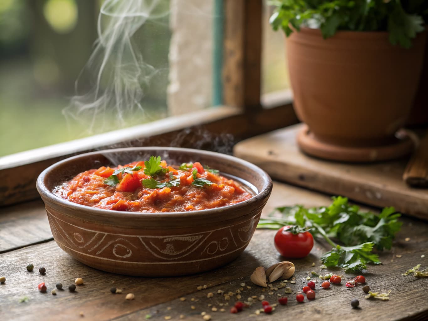 Tunisian Hmiss (Roasted Pepper and Tomato Dip)