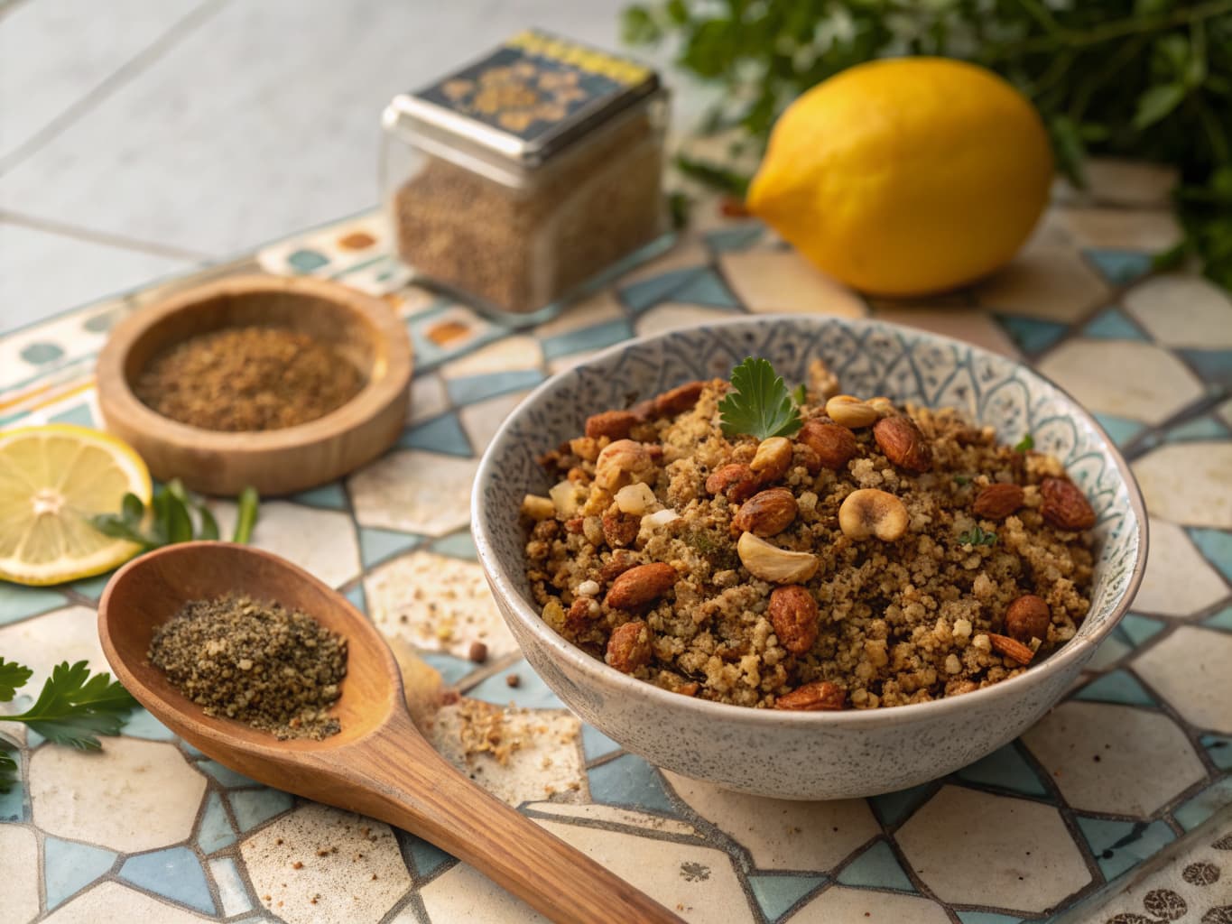 Egyptian Dukkah with Nuts and Spices