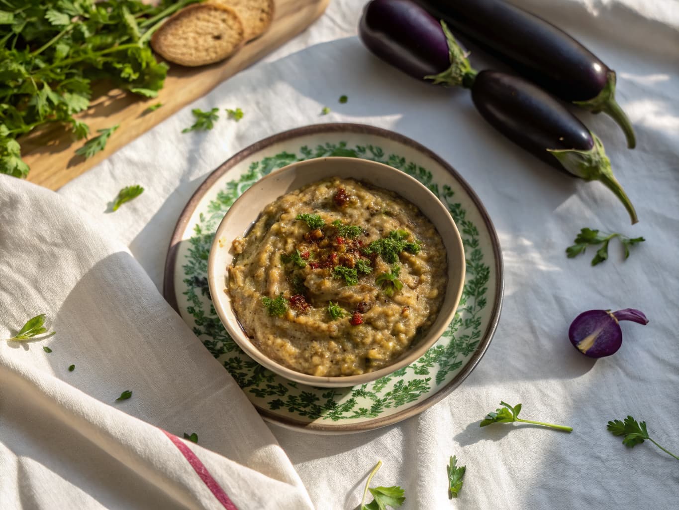 Lebanese Baba Ghanoush (Eggplant Caviar)