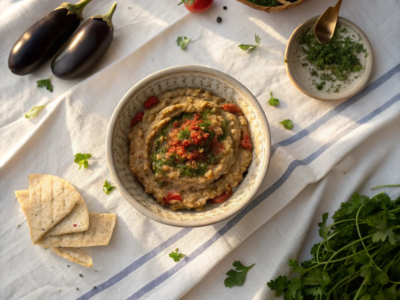 Lebanese Baba Ghanoush (Eggplant Caviar)