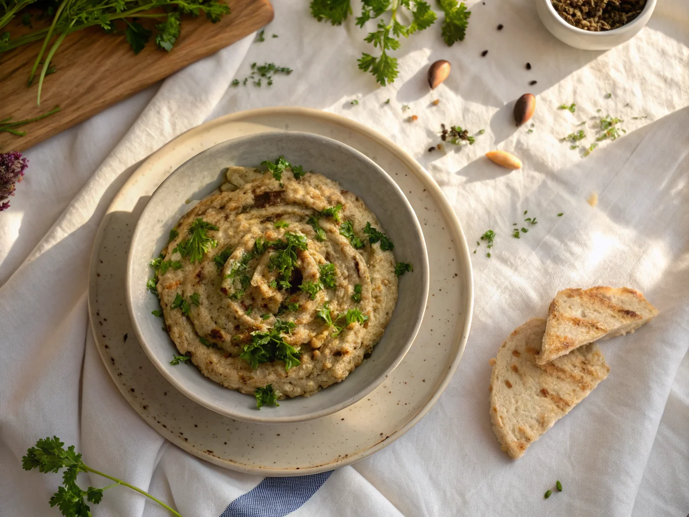 Baba Ghanoush Libanais (Dip d'Aubergines Grillées au Tahini)