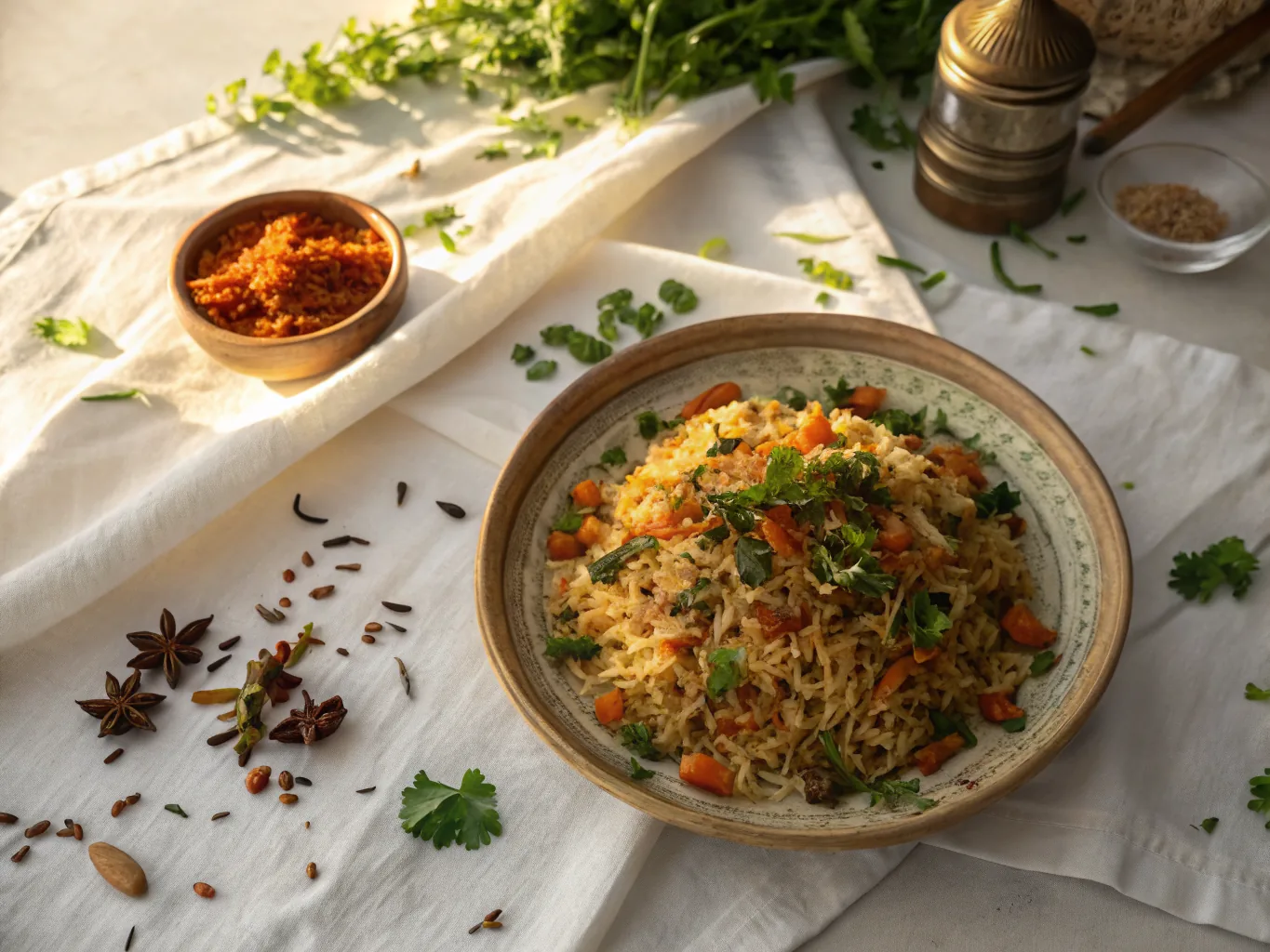 Biryani Végétarien aux Légumes et Épices
