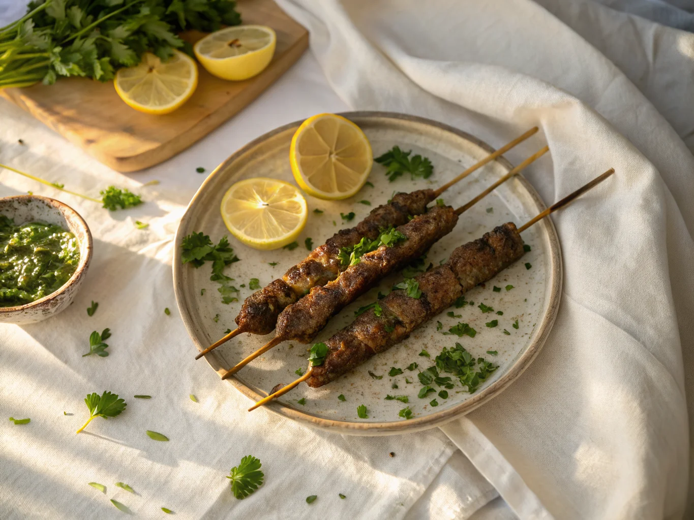 Brochettes d'Agneau Égyptiennes (Kebab Halla)