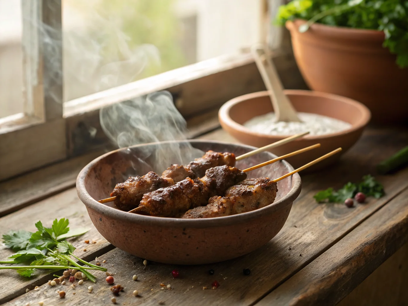Brochettes d'Agneau Marinées au Yaourt et aux Épices