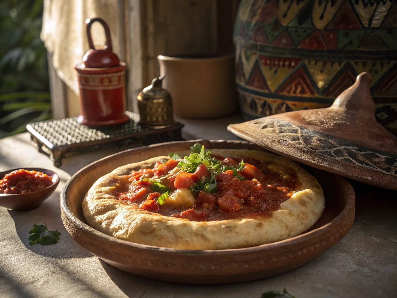 Chakhchoukha Biskria (Pain Feuilleté Algérien à la Sauce Tomate)